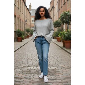 Sundance Gray Alpaca Wool Blend Bell Sleeve Sweater Women’s Small